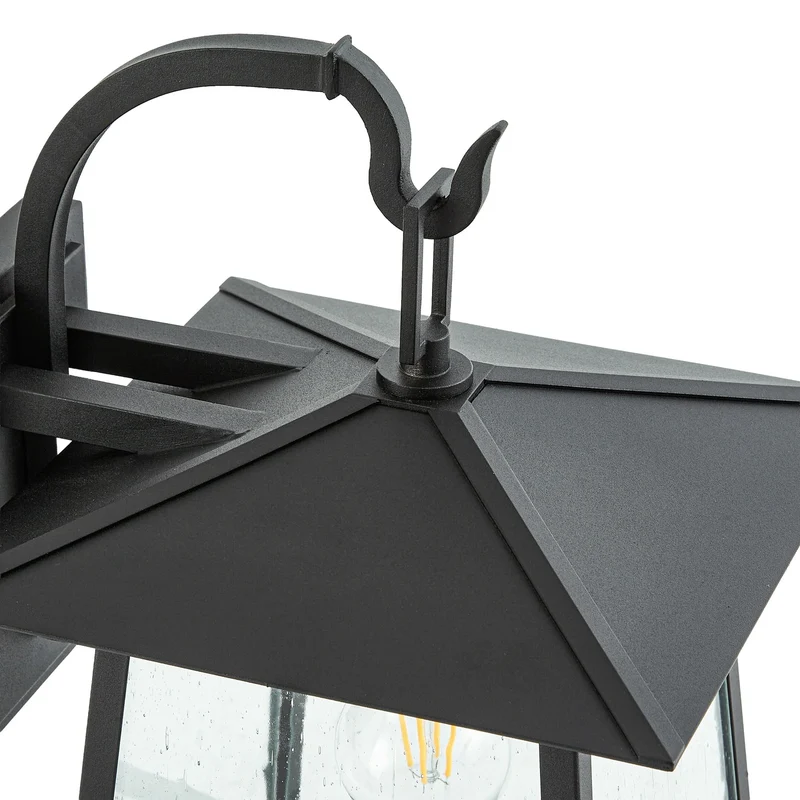 B-Ware Leuchte Außenwandleuchte Laterne Lindby Lucande schwarz Aluminium Glas365