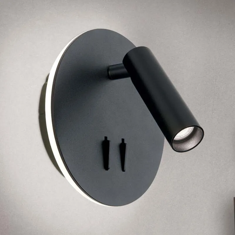 B-Ware LED-Wandleuchte Lenny mit 2 Lichtquellen schwarz Wandlampe Lampe Leuchte Spot