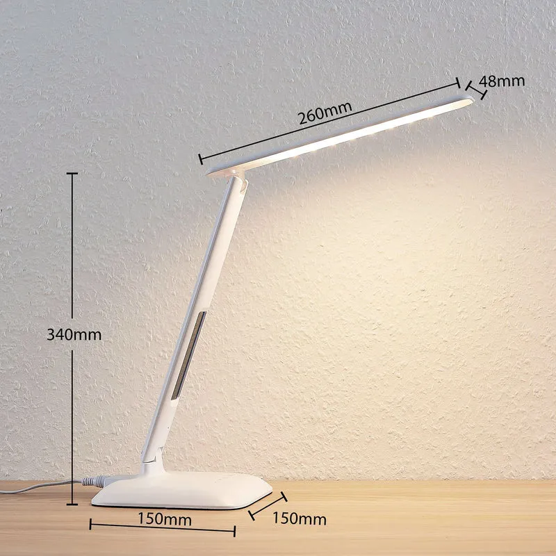 B-Ware Lindby Ludmilla LED-Tischlampe Display Schreibtischlampe Bürotischleuchte weiß
