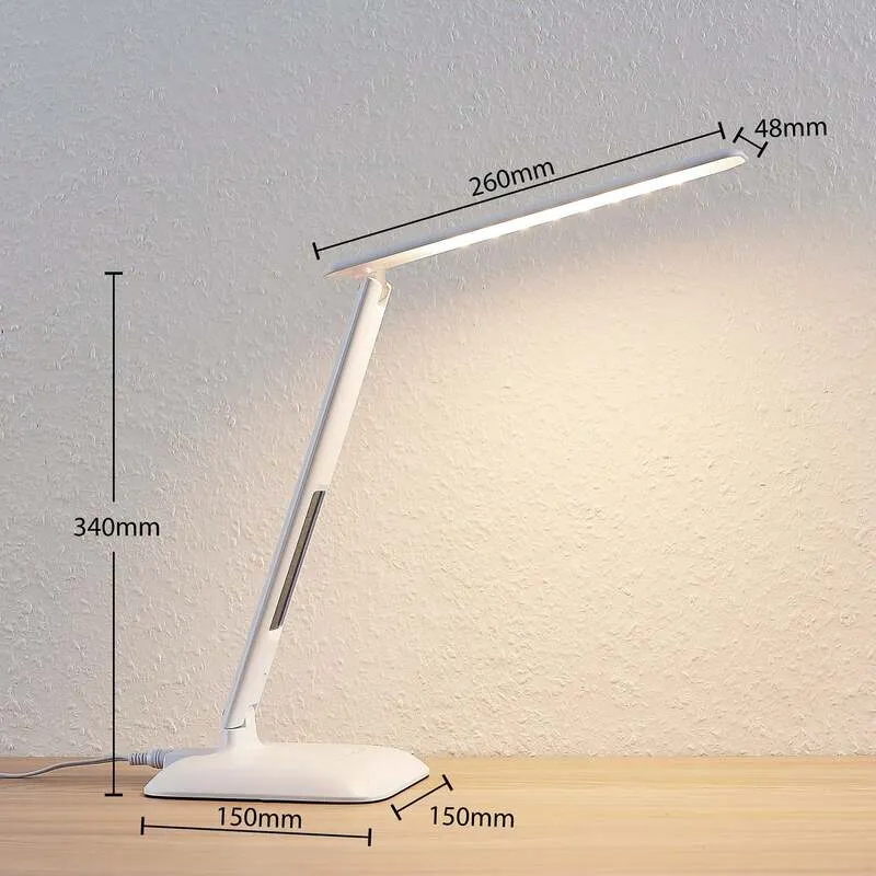 B-Ware Lindby Ludmilla LED-Tischlampe Display Schreibtischlampe Bürotischleuchte weiß