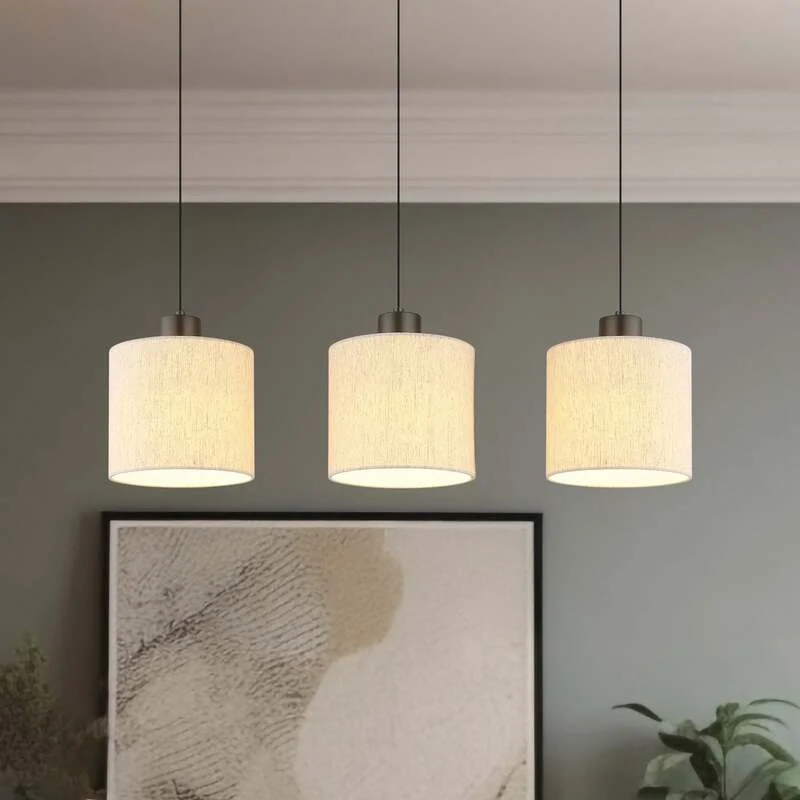 B-Ware Globo Pendelleuchte Hängelampe LED Thea Wohnzimmer creme schwarz matt345