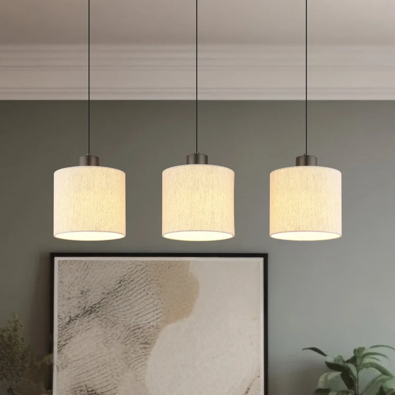 B-Ware Globo Pendelleuchte Hängelampe LED Thea Wohnzimmer creme schwarz matt345