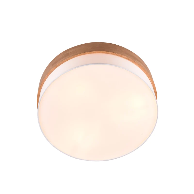 B-Ware Trio Lighting Deckenleuchte Lampe Deckenlampe Seasons Holz Braun Weiß 50 cm