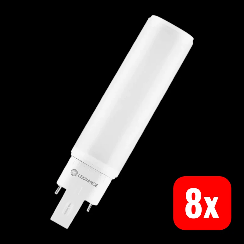 8x B-Ware LEDVANCE LED Lampe Röhre Stabform G24q 4 Stift Kaltweiß Weiß 8 STÜCK