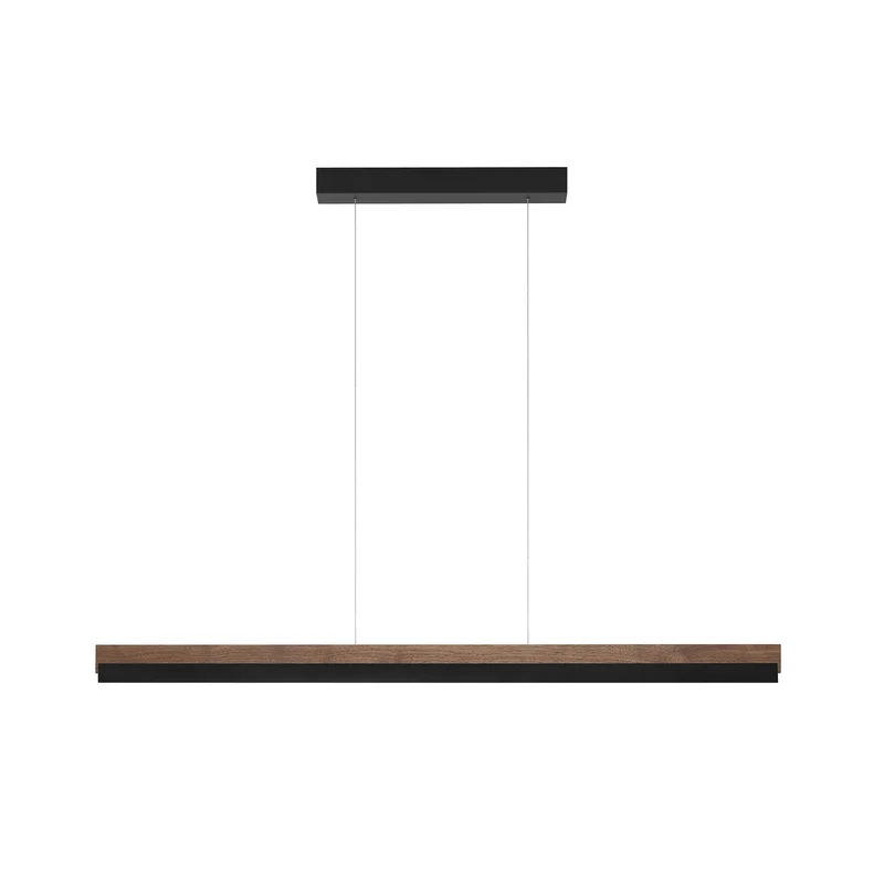 B-Ware Quitani Hängelampe Pendelleuchte LED Leuchte Keijo Nussbaum Schwarz 123 cm Lampe