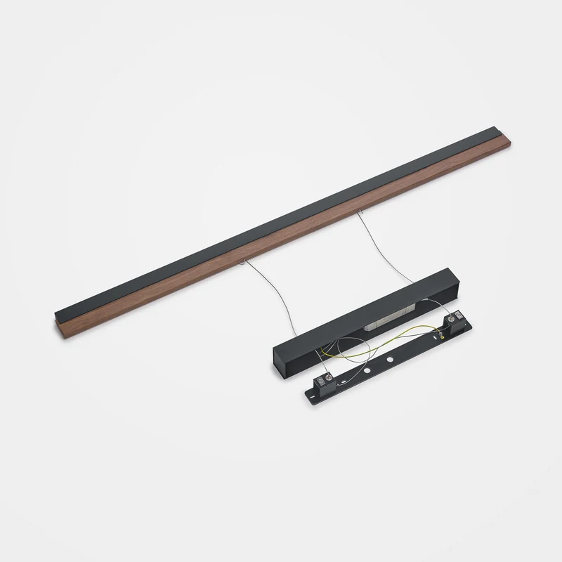 B-Ware Quitani Hängelampe Pendelleuchte LED Leuchte Keijo Nussbaum Schwarz 123 cm Lampe