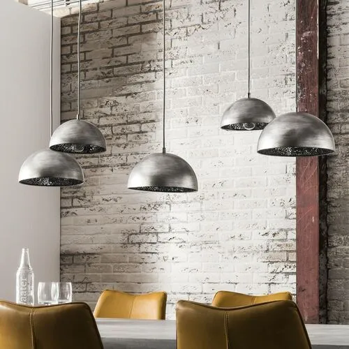 B-Ware Hängeleuchte Hängeleuchte Lampe Leuchte Evangeline Altsilber fünfflammig silber
