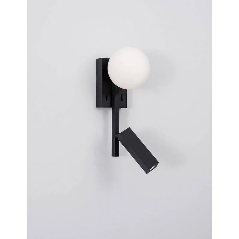 Joline LED Glas-Wandleuchte Sandig Schwarz