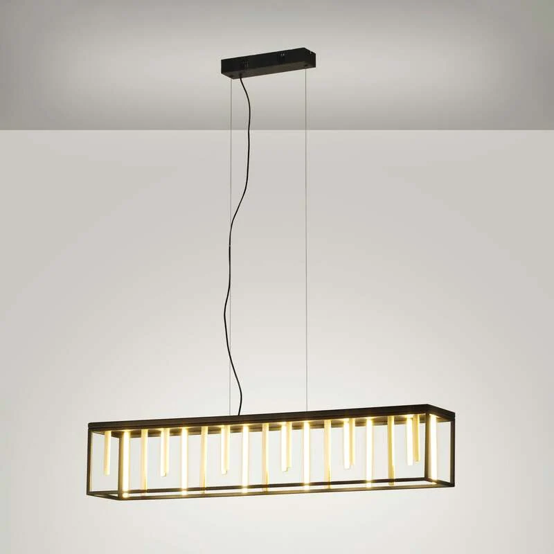 B-Ware Fischer und Honsel Pendelleuchte LED Grid Schwarz dimmbar CCT SIEHE TEXT/FOTO