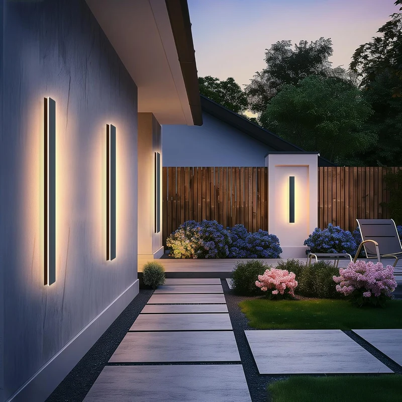 B-Ware GSALDY Wandleuchte Wandlampe Außenleuchte LED Schwarz Metall 100 cm SIEHE TEXT