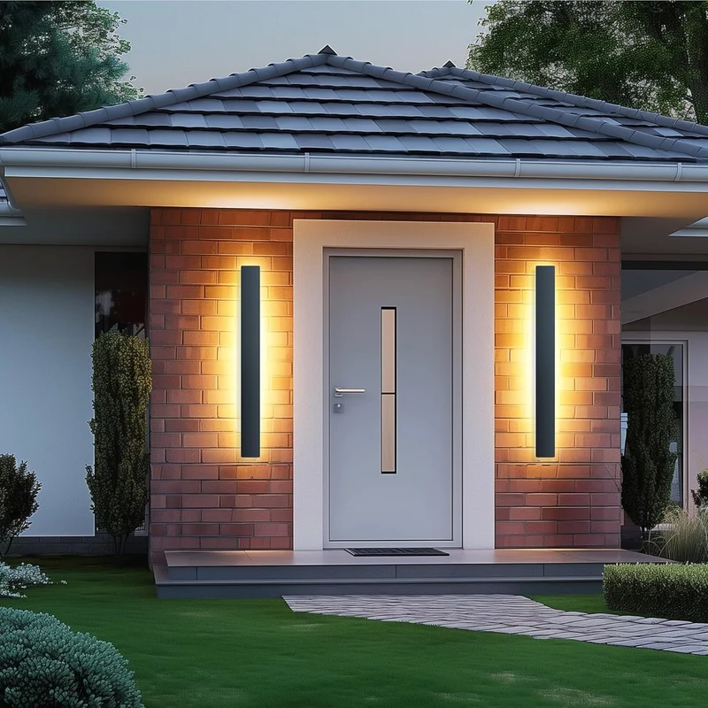 B-Ware GSALDY Wandleuchte Wandlampe Außenleuchte LED Schwarz Metall 100 cm SIEHE TEXT