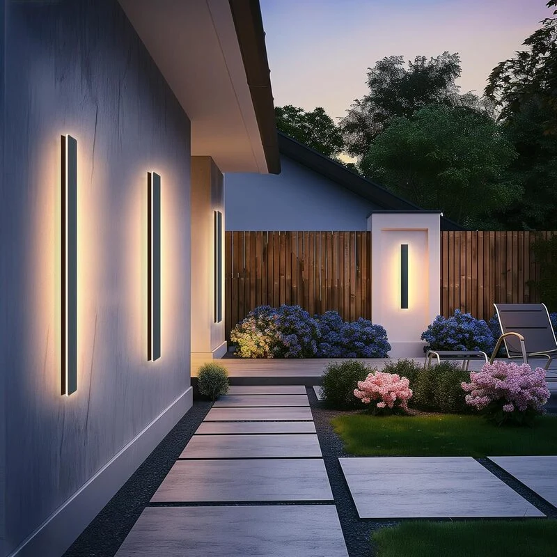 B-Ware GSALDY Wandleuchte Wandlampe Außenleuchte LED Schwarz Metall 100 cm SIEHE TEXT