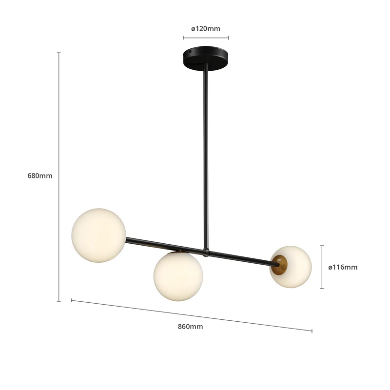 B-Ware Euluna Hängeleuchte Gama Hängelampe Lampe Leuchte Esszimer Wohnzimmer 3 flamm959