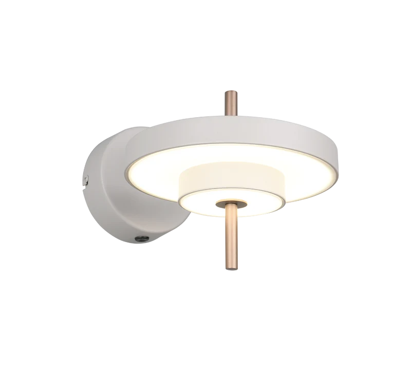 B-Ware Trio Wandleuchte Wandlampe LED KEATON Metall Warm Grey Schalter FLEXconnect