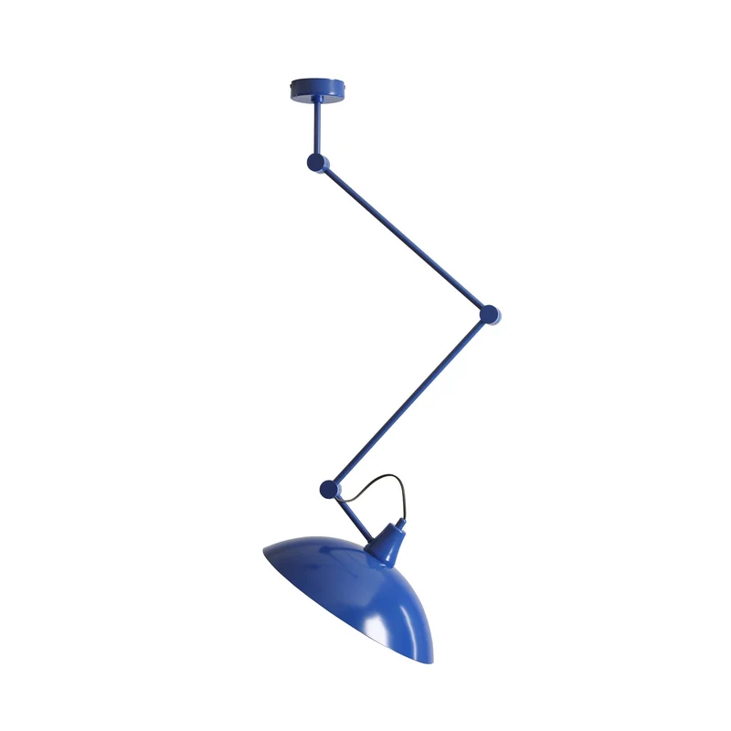B-Ware Hängeleuchte Pendelleuchte Melos blau Metall skandinavisch höhenverstellbar LED