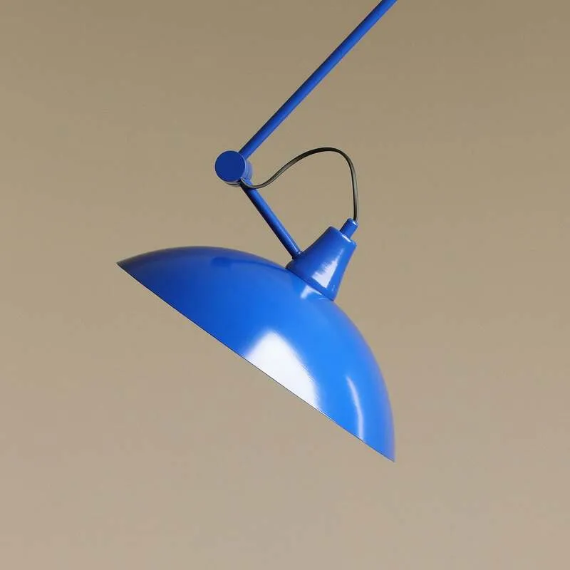 B-Ware Hängeleuchte Pendelleuchte Melos blau Metall skandinavisch höhenverstellbar LED