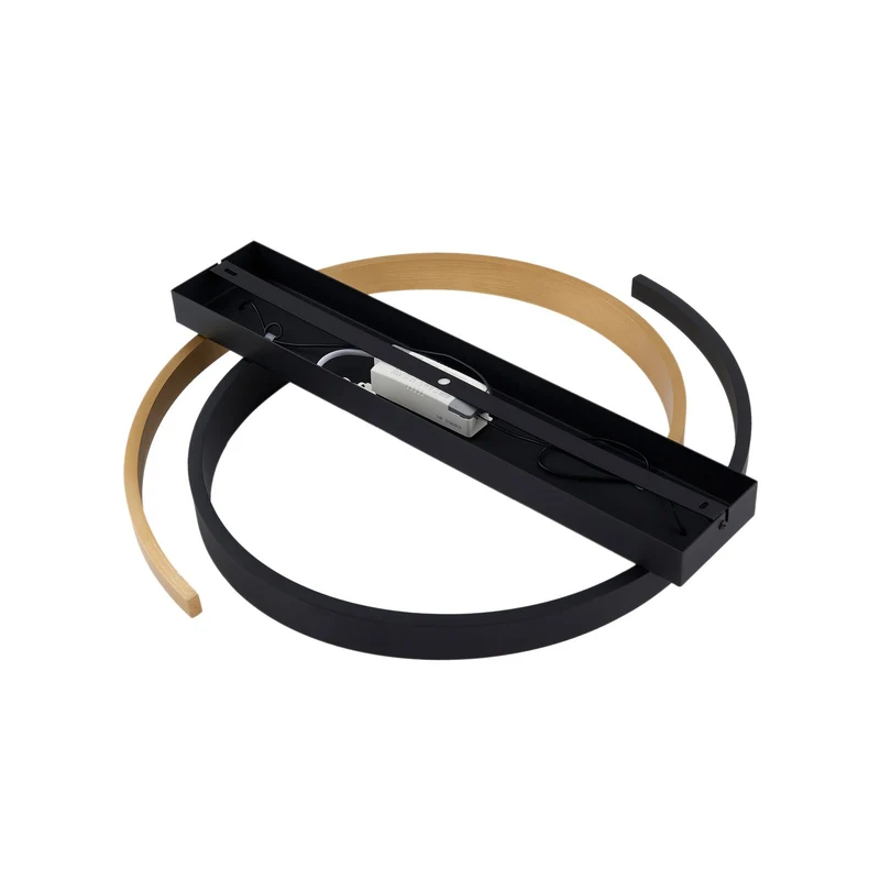 B-Ware Lucande Deckenleuchte Lampe LED Natsuma schwarz gold Ø50 cm Beleuchtung Leuchte