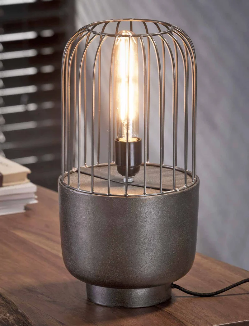 Tischleuchte ANIKA 1-flammig Farbton Black Nickel