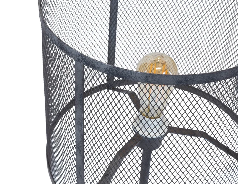 Tischleuchte ROND Silber Antik Look