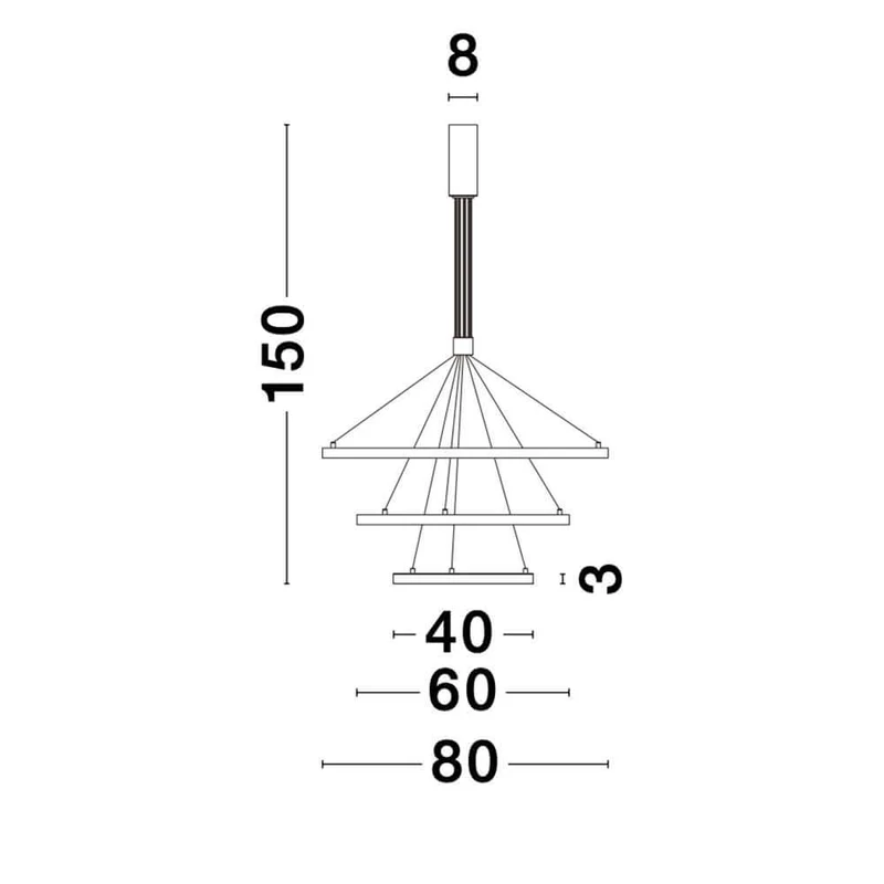 Empatia LED Hängelampe 3 Ringe