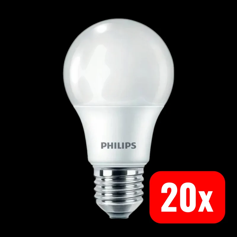 20x B-Ware Philips Glühlampe Lampe LED E27 Neutralweiß 8 W Weiß matt CorePro 20 STÜCK