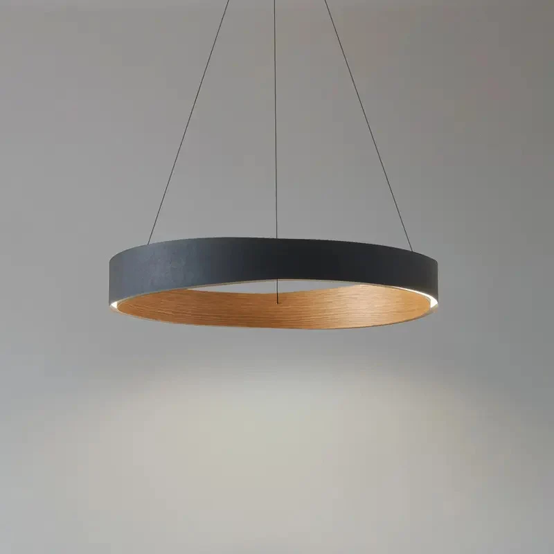 D-Ware Lucande Pendelleuchte LED Fernbedienung schwarz Holz dimmbar DEFEKTWARE
