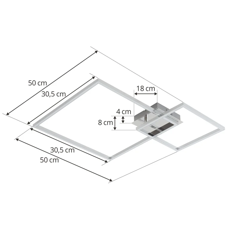 B-Ware Lindby LED-Deckenleuchte Panja Deckenlampe Deckenlicht 67 cm SIEHE TEXT/FOTO