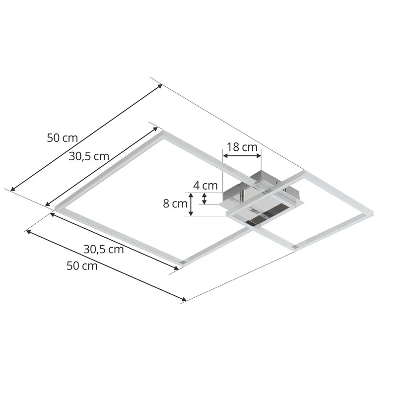 B-Ware Lindby LED-Deckenleuchte Panja Deckenlampe Deckenlicht 67 cm SIEHE TEXT/FOTO