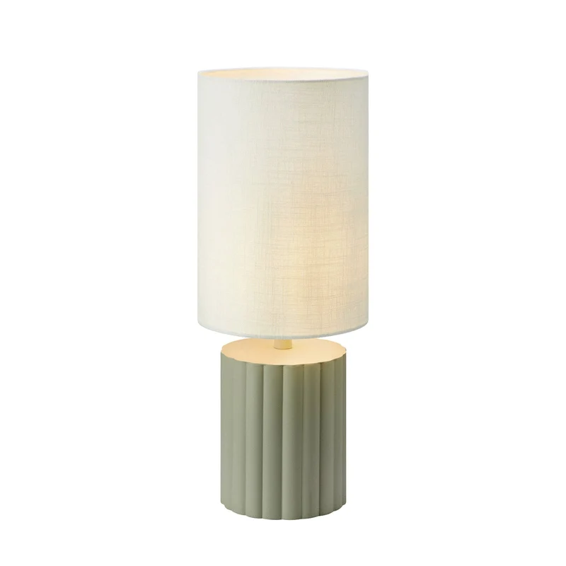 B-Ware Markslöjd Tischleuchte Lampe Can Keramik Textil Weiß Grau 57 cm E27 LED Leuchte