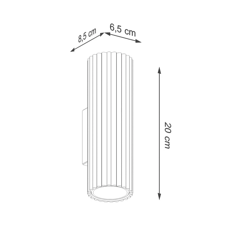 B-Ware Wandleuchte Karbon Wandlampe Aluminium Schwarz 2-flammig dimmbar 20 cm GU10 LED