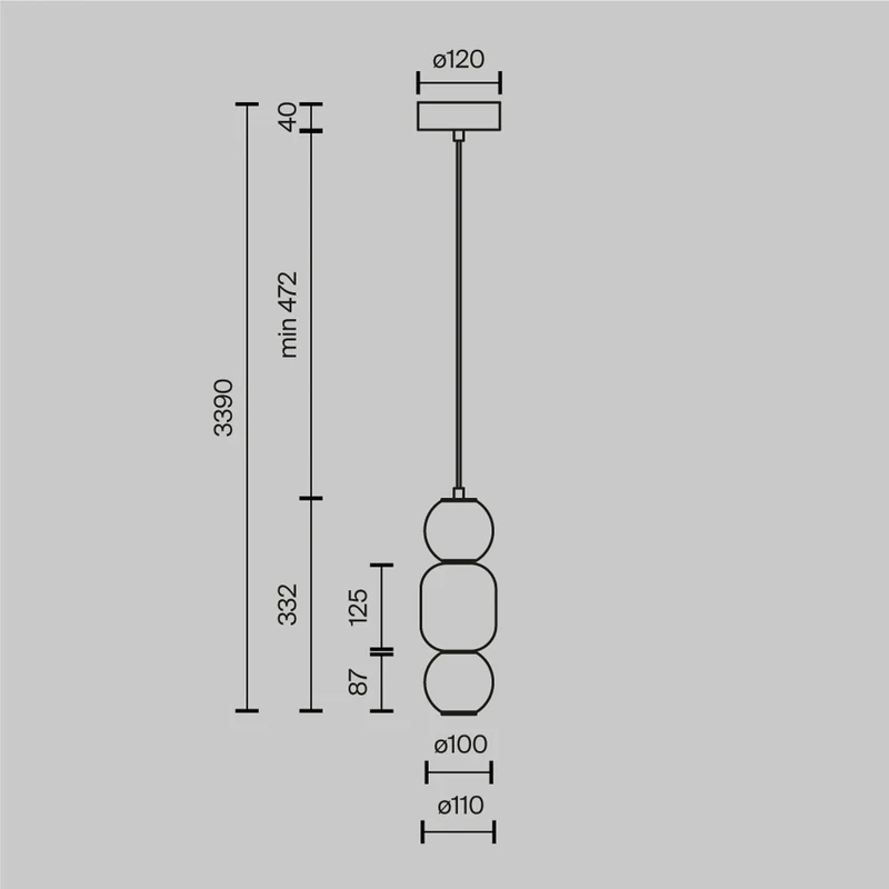 B-Ware Maytoni Hängeleuchte Pendelleuchte LED Glas Chrom Drop Ø 12 cm 3000 K 16 W Lampe