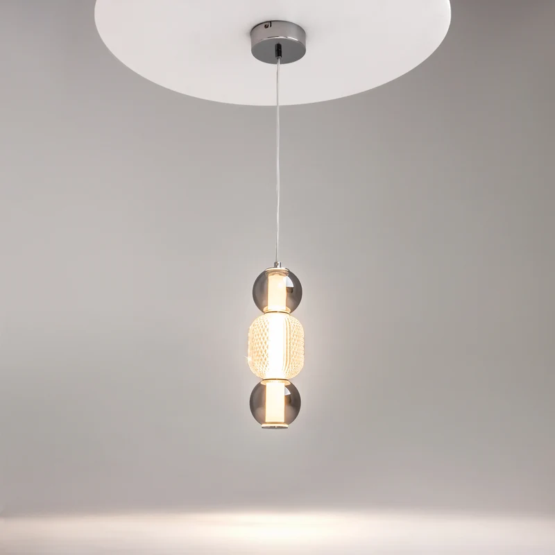 B-Ware Maytoni Hängeleuchte Pendelleuchte LED Glas Chrom Drop Ø 12 cm 3000 K 16 W Lampe