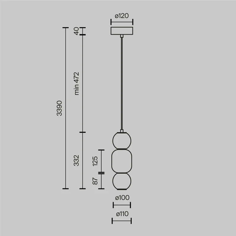 B-Ware Maytoni Hängeleuchte Pendelleuchte LED Glas Chrom Drop Ø 12 cm 3000 K 16 W Lampe