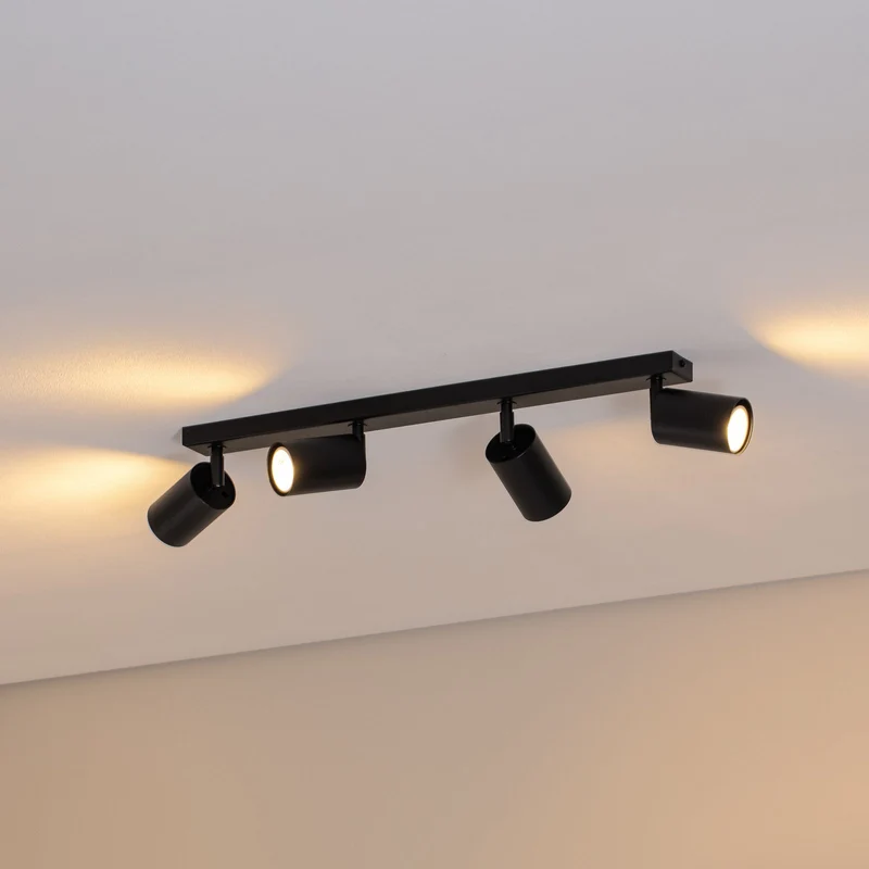 B-Ware SIGMA Deckenstrahler Zoom Deckenleuchte Deckenlampe 4-flg. Leuchte Lampe schwarz