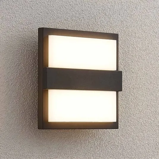 B-Ware Lucande Gylfi LED-Außenwandleuchte Wandleuchte Garten Lampe Leuchte quadratisch