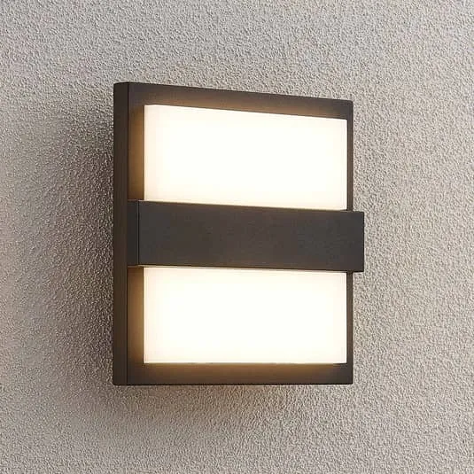 B-Ware Lucande Gylfi LED-Außenwandleuchte Wandleuchte Garten Lampe Leuchte quadratisch
