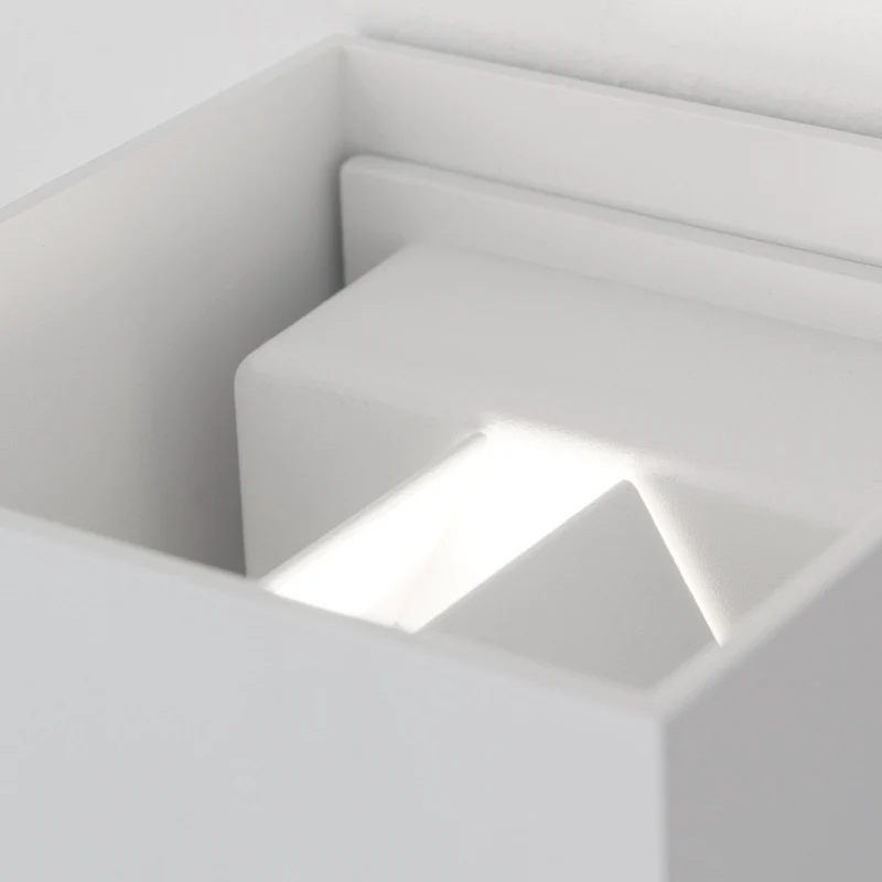 B-Ware ORION Wandleuchte Außenlampe LED Bewegungsmelder Aluminium weiß Cube S