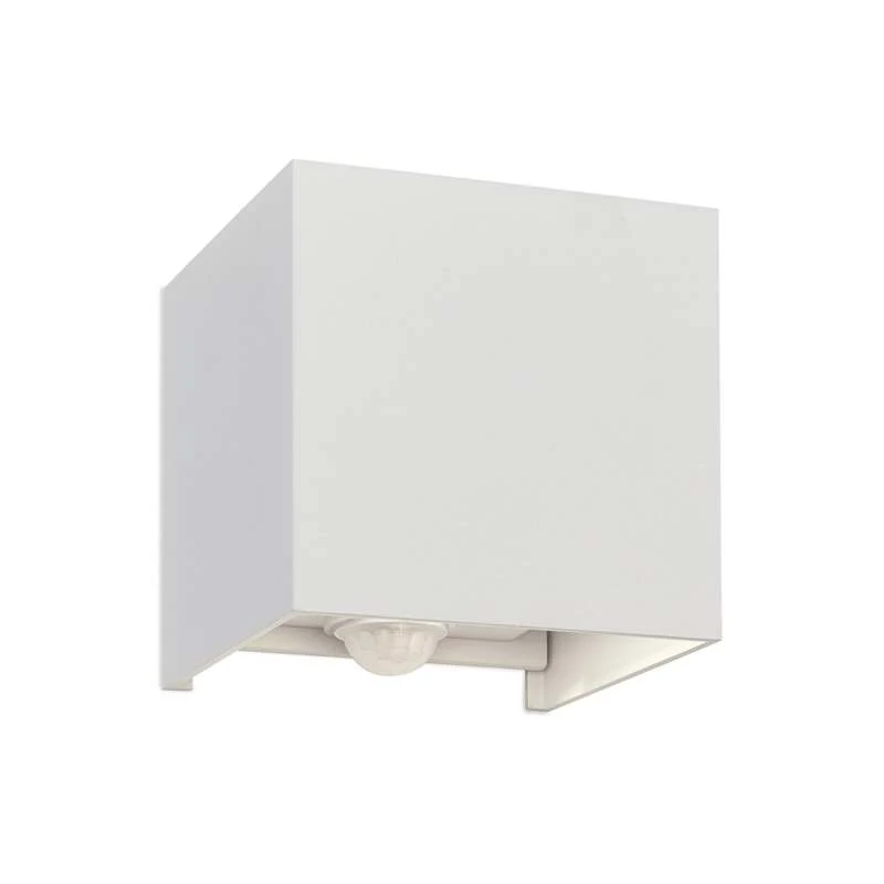 B-Ware ORION Wandleuchte Außenlampe LED Bewegungsmelder Aluminium weiß Cube S