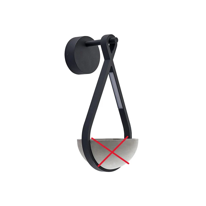 B-Ware Lucande Außenwandleuchte Wandlampe LED Florka Stein Blumenampel SIEHE TEXT/FOTO