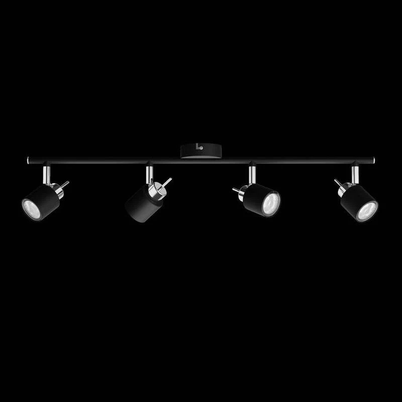 B-Ware Philips Deckenstrahler Lampe Leuchte Meranti Schwarz Silber GU10 LED 4-flammig