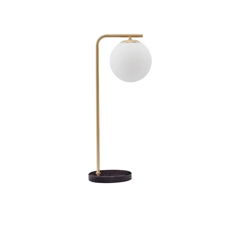 Alvarez Tischlampe mit Marmor-Fuß Gold, Schwarz