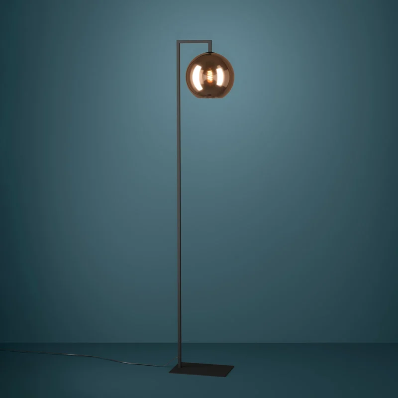 B-Ware Stars Of Light Stehleuchte Stehlampe Cordoba Glas kupferfarben schwarz 171,5 cm