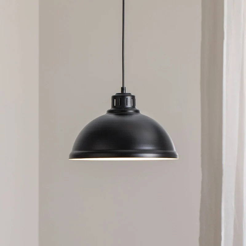 B-Ware Hängeleuchte Pendelleuchte Sven Big Schwarz Stahl E27 Lampe Leuchte Esszimmer