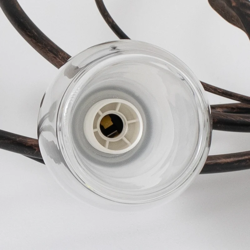B-Ware Deckenleuchte Lampe Liliana Metall Schwarz Gold Glas Deckenlampe Leuchte LED 518