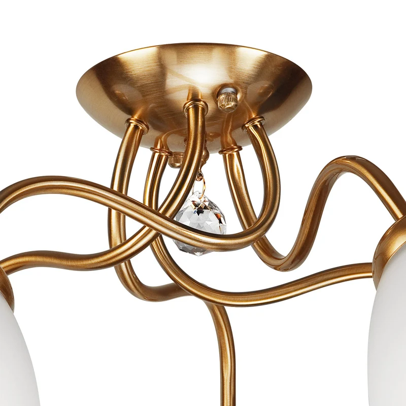 B-Ware Deckenleuchte Miranda Deckenlampe Deckenlicht Leuchte Lampe fünfflammig messing