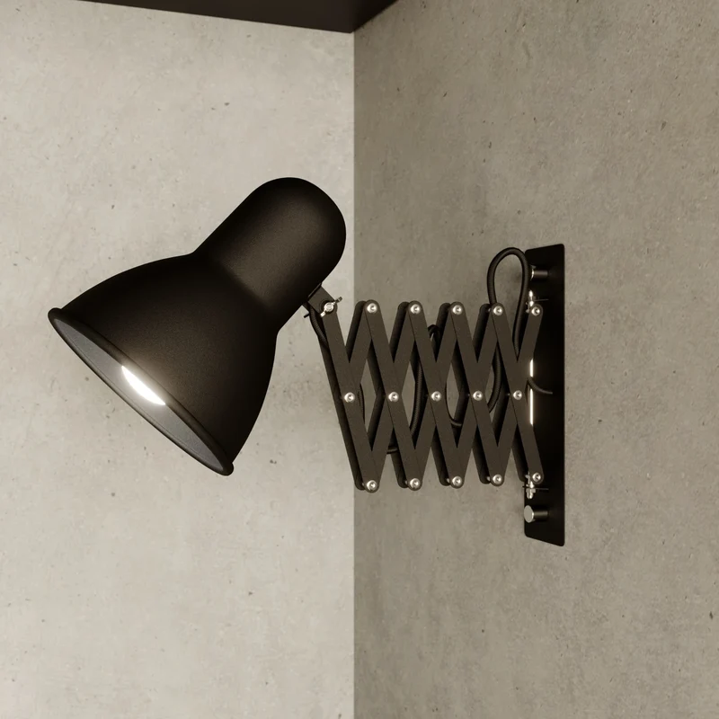 B-Ware Nowodvorski Lighting Wandleuchte Wandlampe Harmony Scherenarm Lampe schwarz
