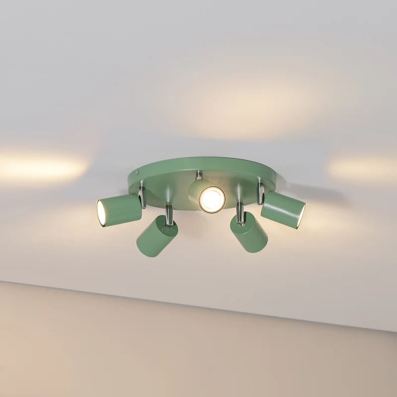 B-Ware Deckenstrahler Fun Strahler Lampe hellgrün Stahl Ø 30 cm verstellbar GU10 LED