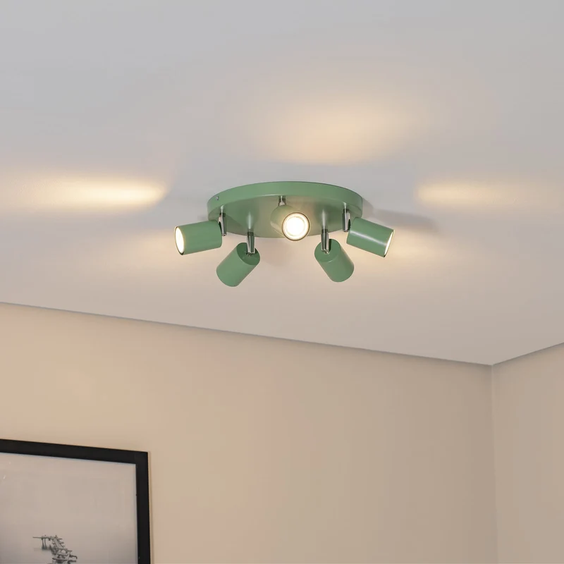 B-Ware Deckenstrahler Fun Strahler Lampe hellgrün Stahl Ø 30 cm verstellbar GU10 LED