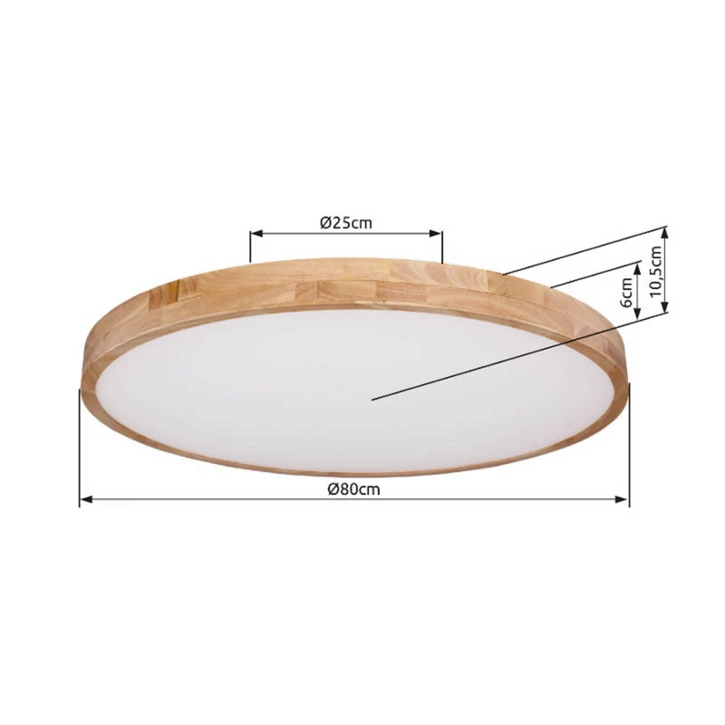 B-Ware Globo Deckenlampe Lampe LED Rainer Holzoptik Fernbedienung 80cm SIEHE TEXT/FOTO