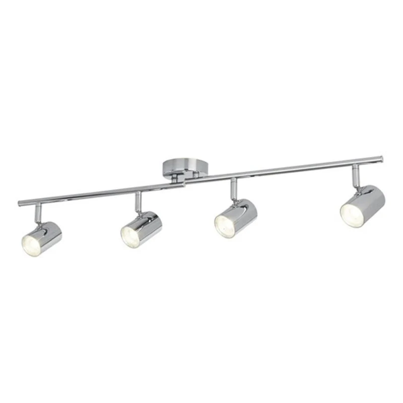 B-Ware Searchlight Deckenstrahler Deckenspot LED Rollo Chrom 4-flammig beweglich 3000 K
